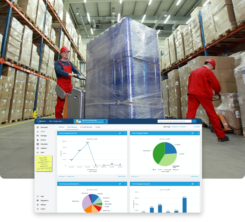 screenshot of Shipware 3PL contract logistics software user interface